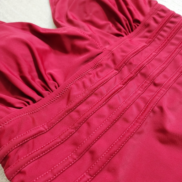 2/$100 inc free shipping NWT Summer Mae Monokini Swimsuit XXL Red Tummy Control - Picture 6 of 12
